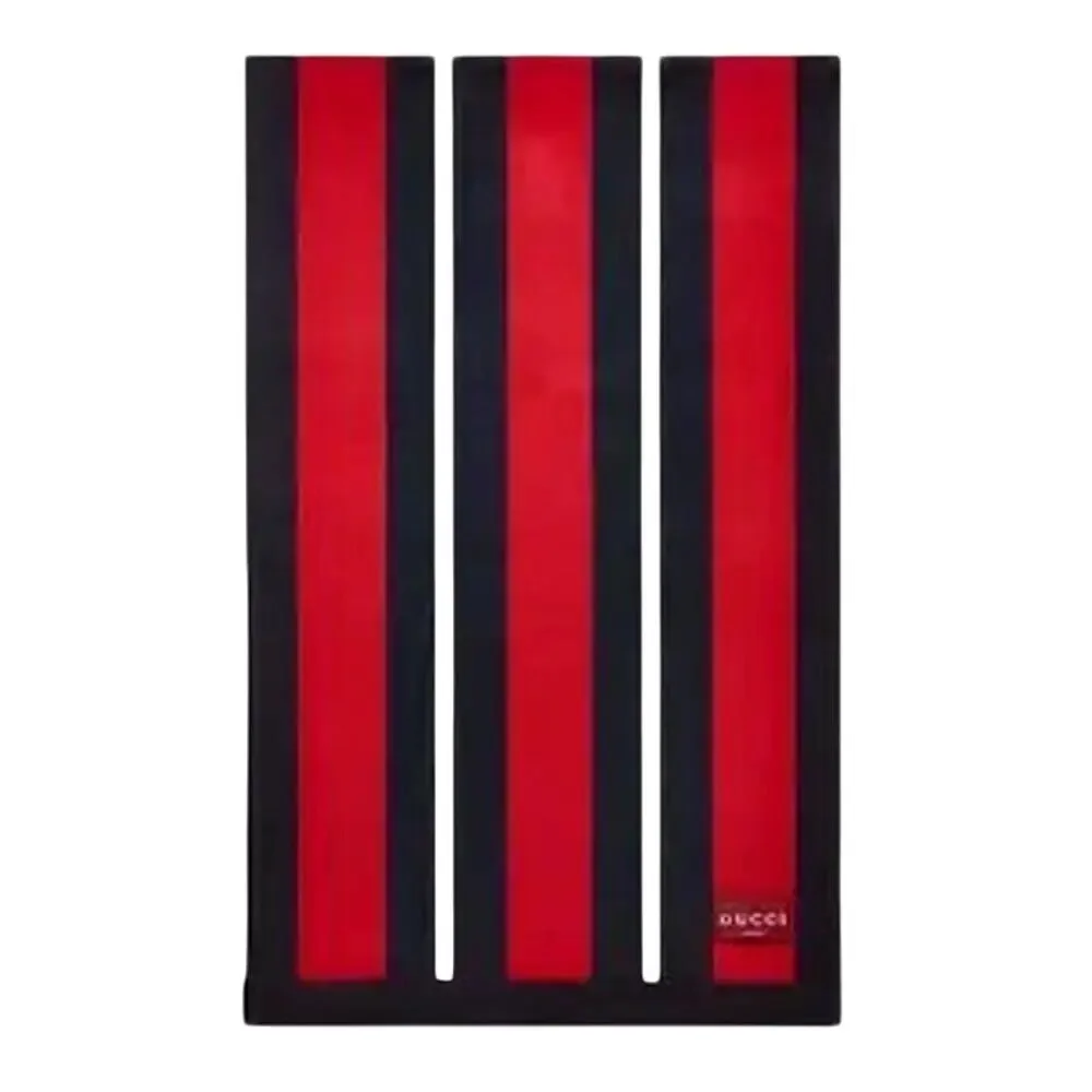 NEW Gucci Web Wool Blanket Reversible Navy Red White 45x70 Authentic